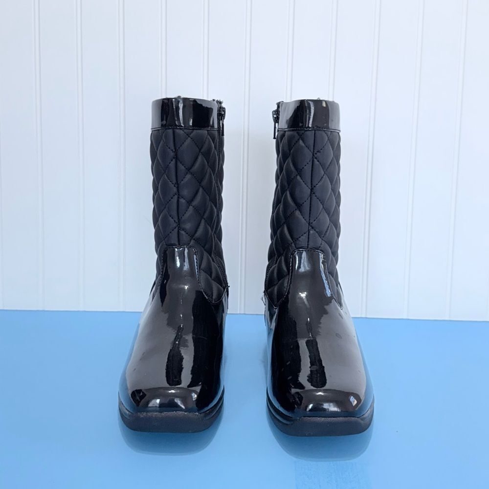 Bass Glacier Women's Black Quilted Calf Height Zipper Boots Size 9M - Picture 8 of 17